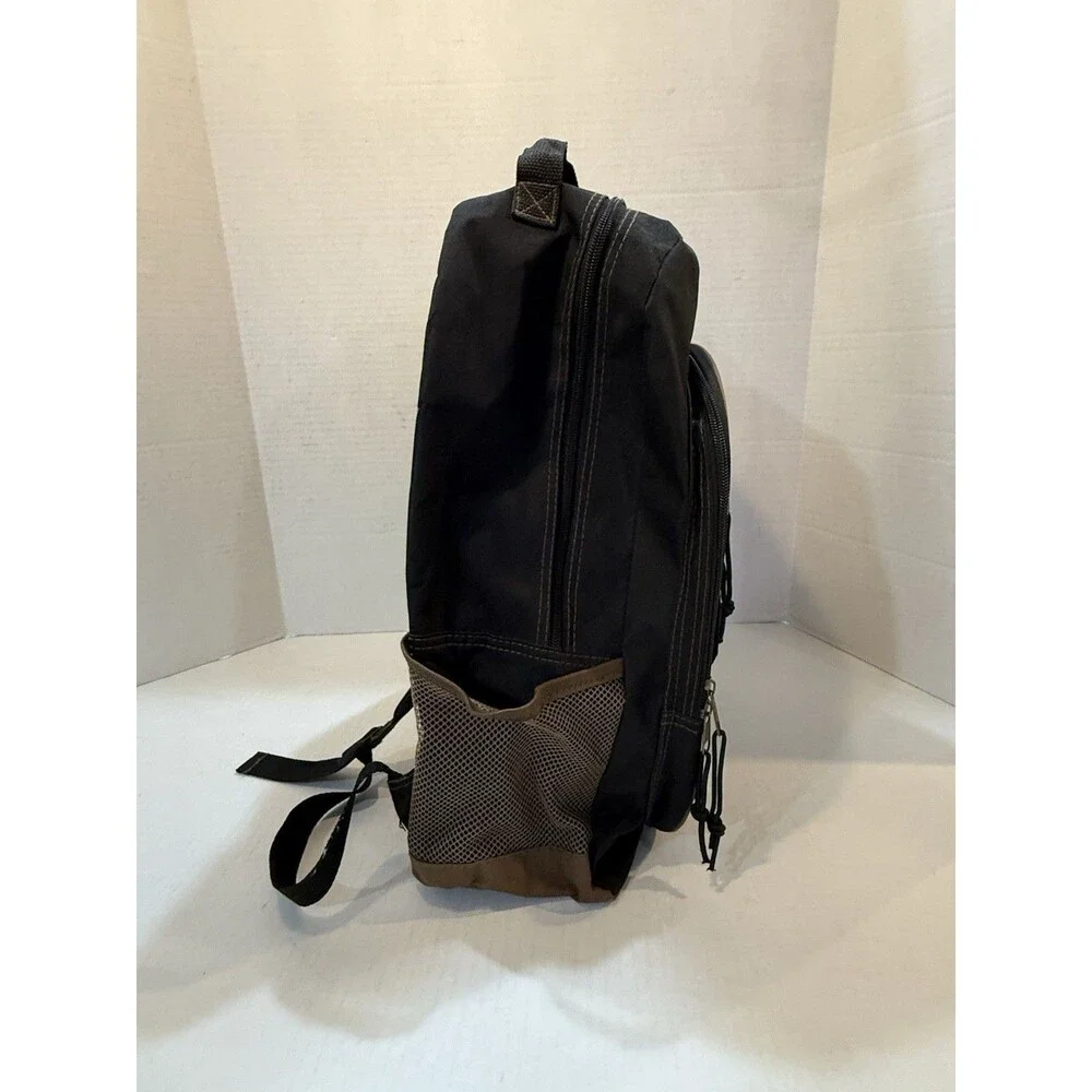 Vintage High Trails Hiking Backpack Brown Black Front Cargo Pockets Outdoor Pack